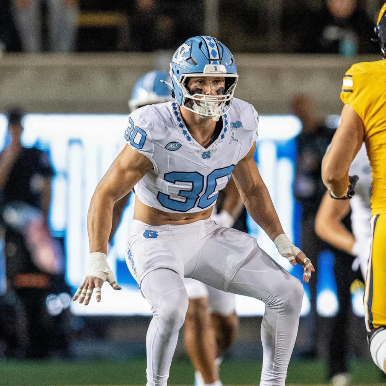 Evan Bennett in his North Carolina football uniform